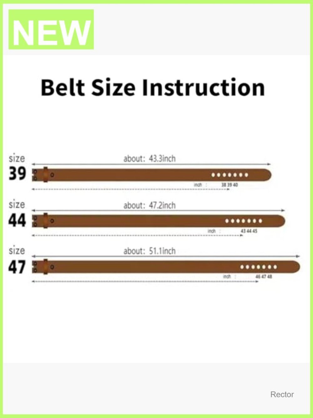 Men's Vintage Full Grain Leather Belt Snap-On Strap 1.5" - Picture 4 of 7